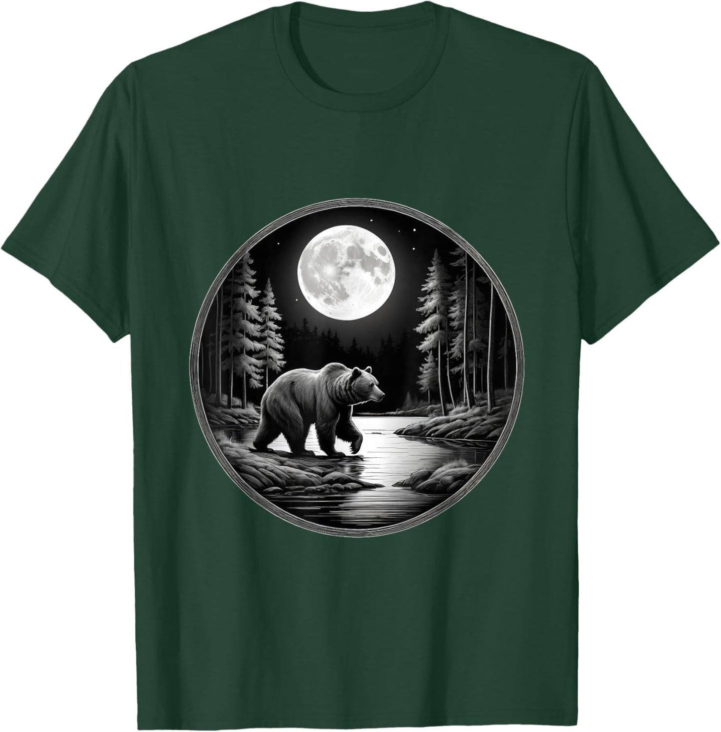 Moon Bear Wildlife Scene for Outdoor and Nature Fans T-Shirt - T-Shirt | Forest