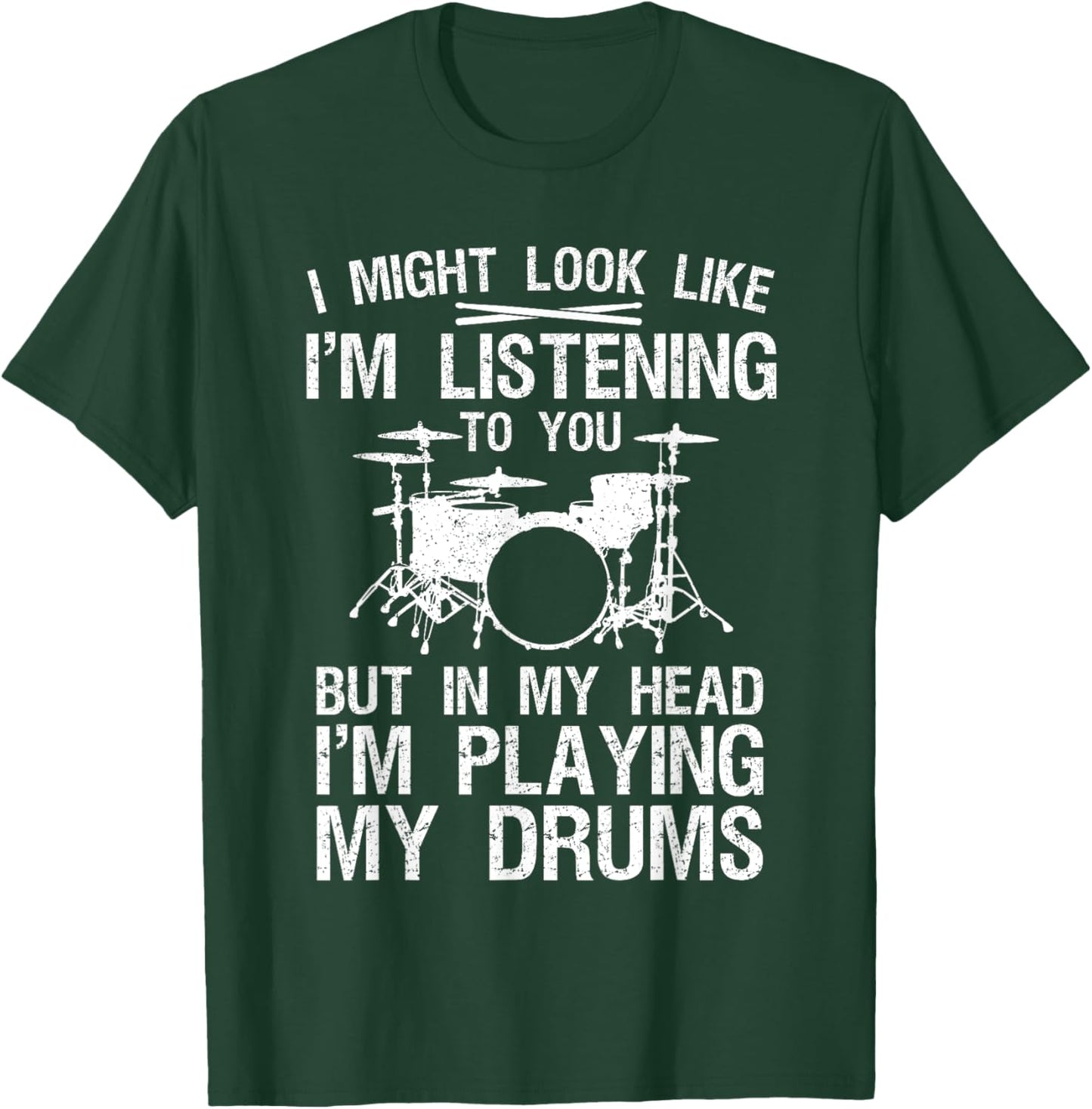 Funny Drummer Design Women Drumline Drumming Drummer T-Shirt - T-Shirt | Forest