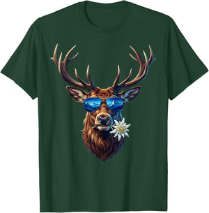 Trachtenshirt passend für Oktoberfest Herren Hirsch T-Shirt - T-Shirt | Forest