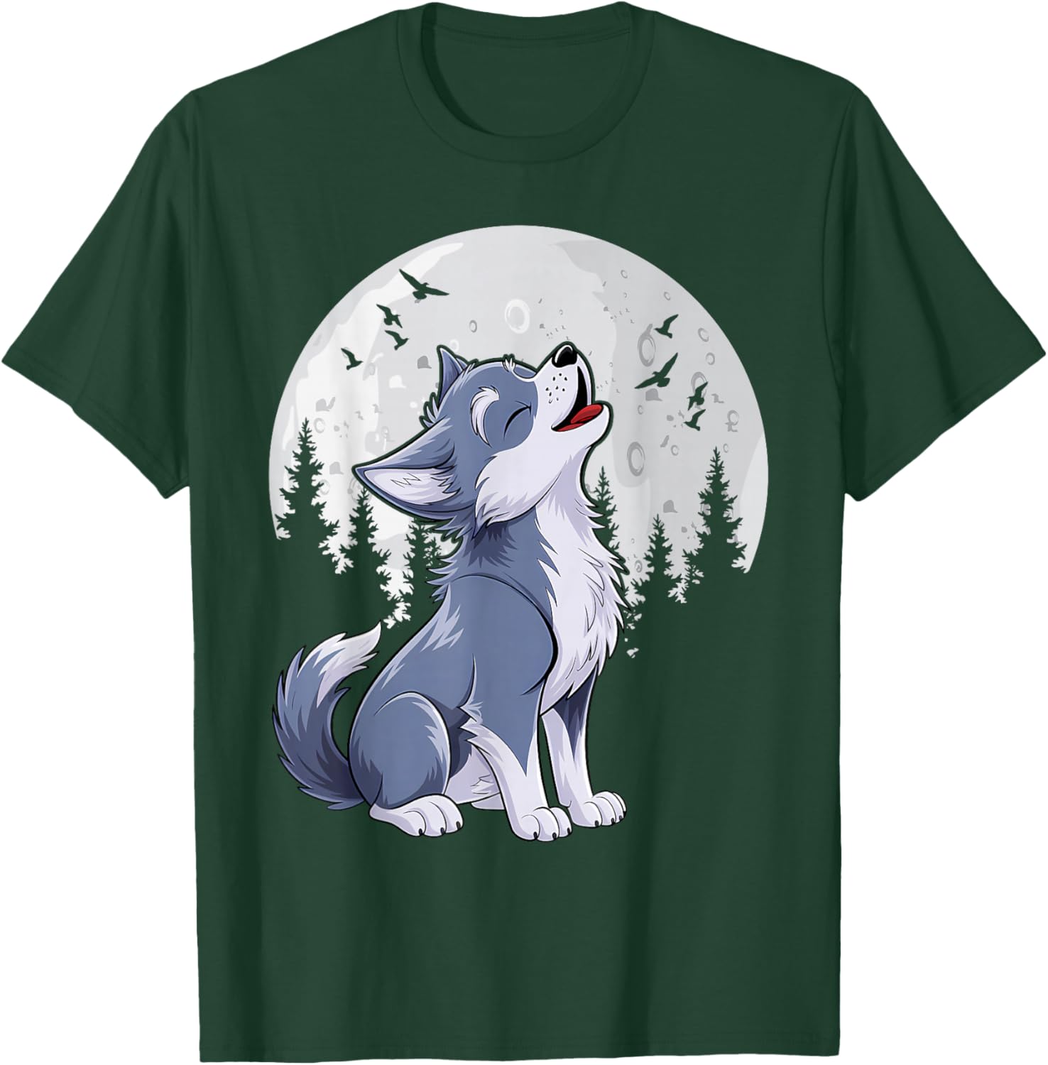 Cute Baby Howling Wolf Cub Sketch Costume T-Shirt - T-Shirt | Forest