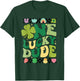 Retro One Lucky Dude St Patricks Day Shamrock Lucky Charm T-Shirt - T-Shirt | Forest