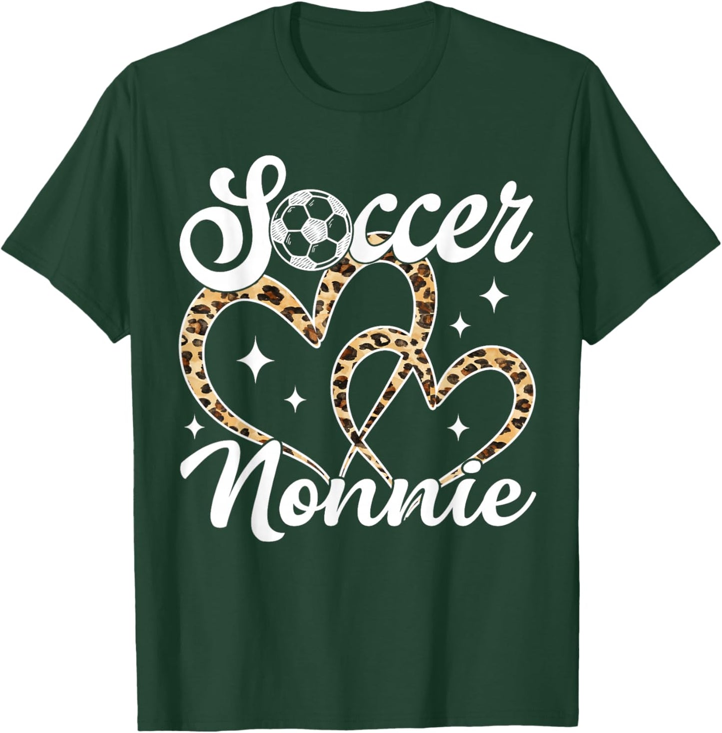 Funny Soccer Nonnie Leopard Soccer Player T-Shirt - T-Shirt | Forest