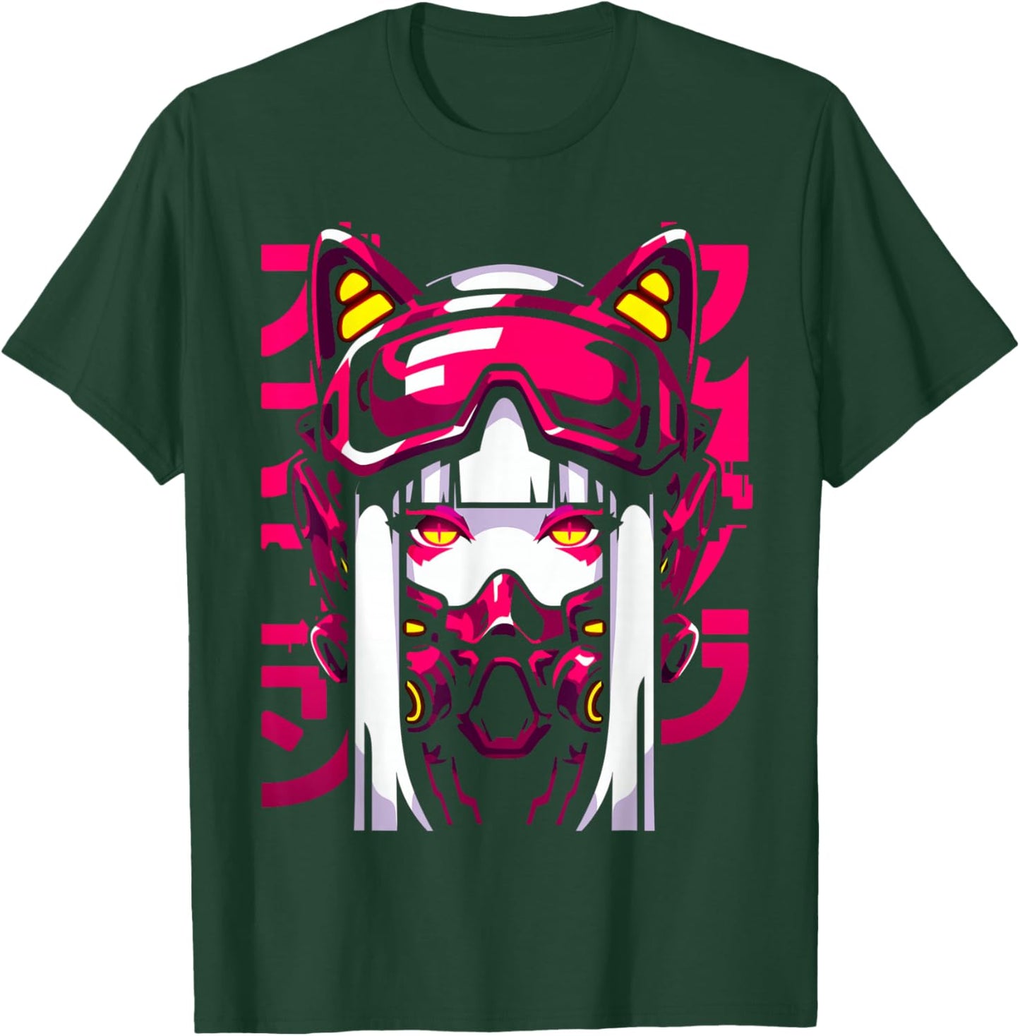 Anime Manga Cyberpunk Aesthetic Techwear Harajuku Waifu T-Shirt - T-Shirt | Forest