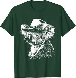 Koala Cowboy Hat T-Shirt - T-Shirt | Forest