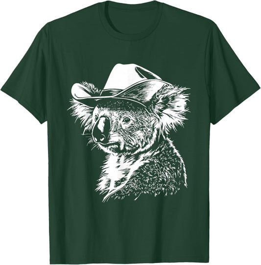 Koala Cowboy Hat T-Shirt - T-Shirt | Forest