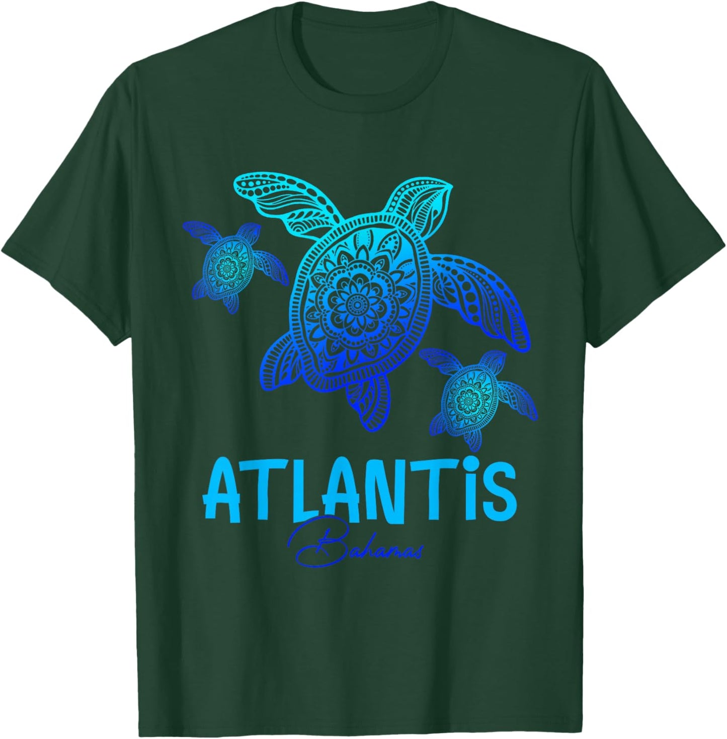 Atlantis Bahamas Vacation Tribal Sea Turtle T-Shirt - T-Shirt | Forest