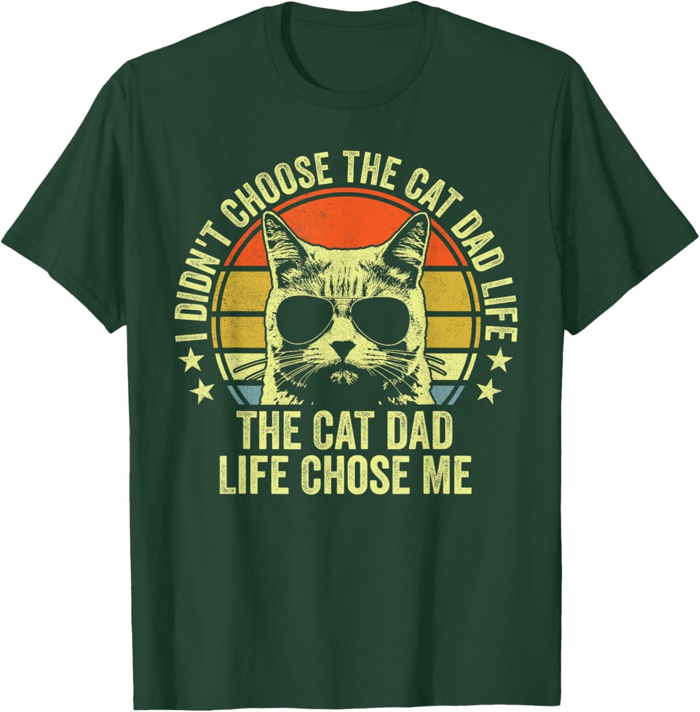 Cat Dad Shirt Funny Cat Daddy Father's Day Cat Dad T-Shirt - T-Shirt | Forest