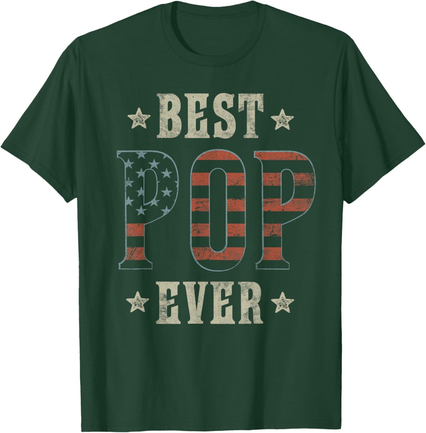 Best Pop Ever Patriotic American Flag Design Pop T-Shirt - T-Shirt | Forest