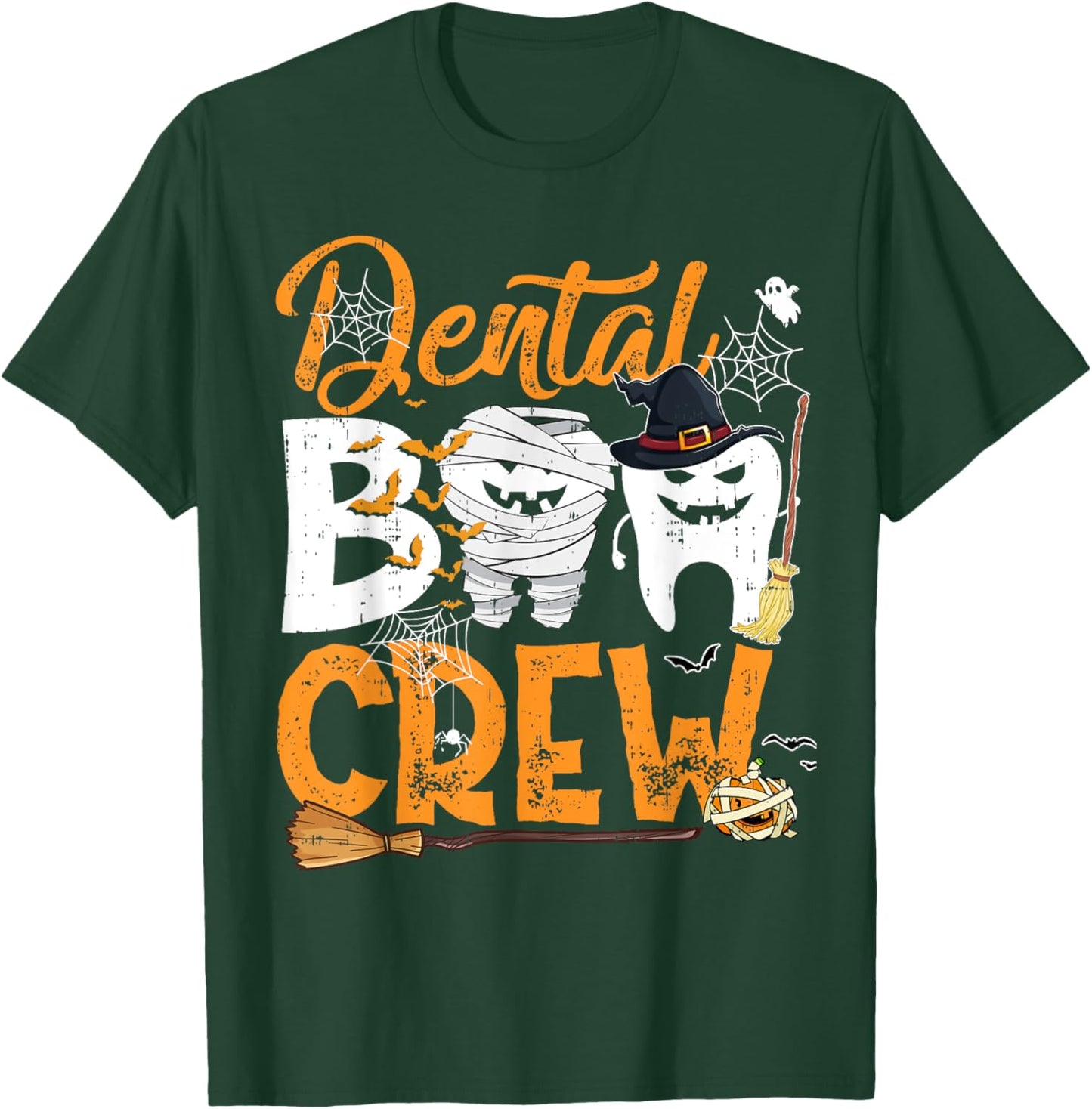 Dental Boo Crew Funny Dentist Assistant Halloween Costume T-Shirt - T-Shirt | Forest