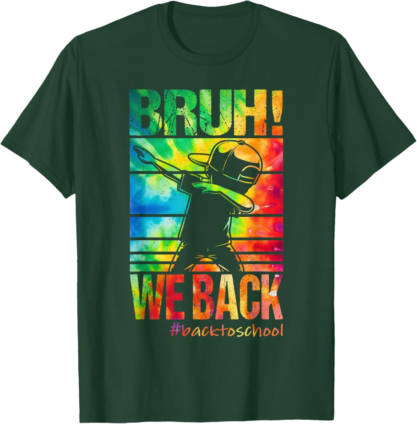 Bruh We Back First Day Of School Kids Back To School Boys T-Shirt - T-Shirt | Forest