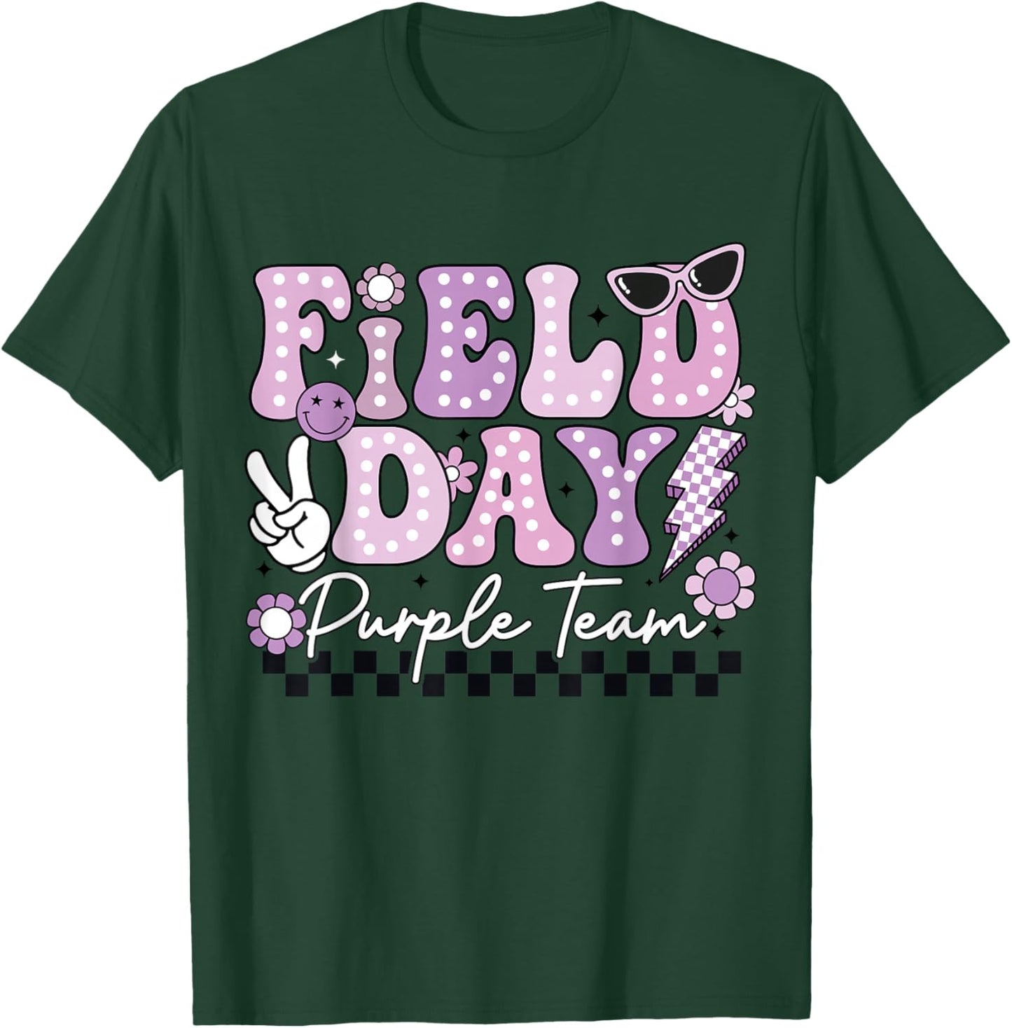 Field Day Purple Team Funny for Teacher Kids Field Day Games T-Shirt - T-Shirt | Forest