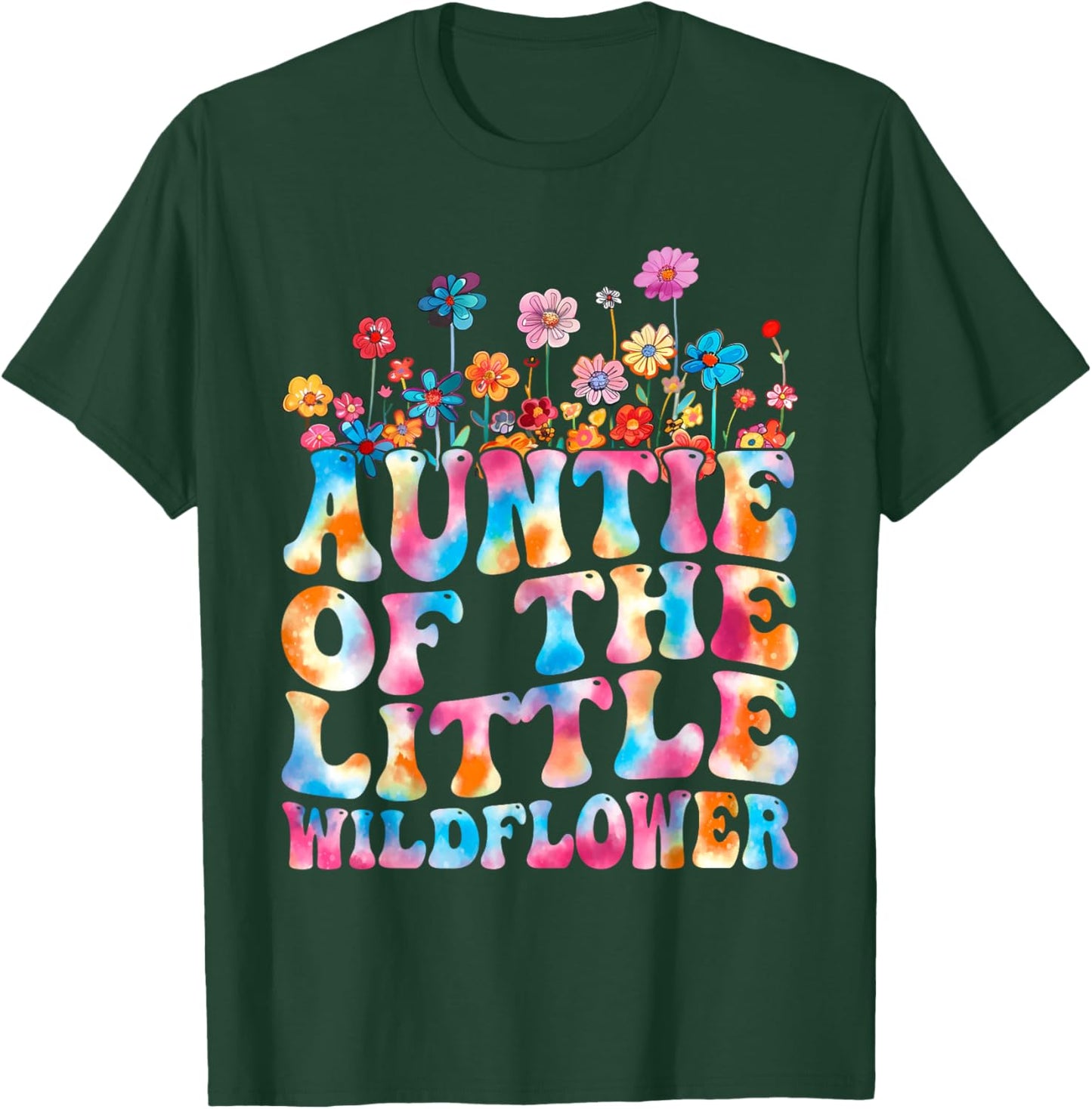 Auntie Of The Little Wildflower Birthday Party Baby Shower T-Shirt - T-Shirt | Forest