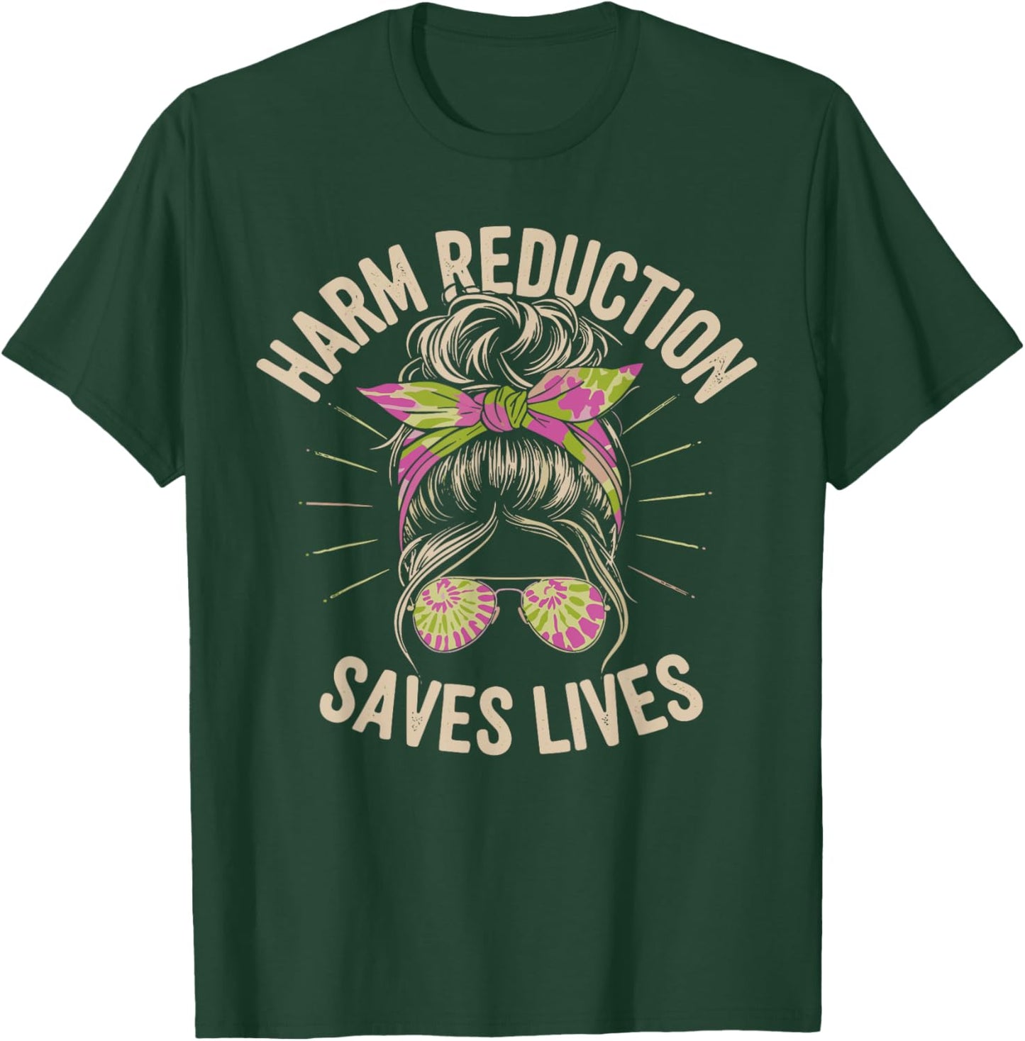 Harm Reduction Saves Lives Mental Health Awareness Month Men T-Shirt - T-Shirt | Forest