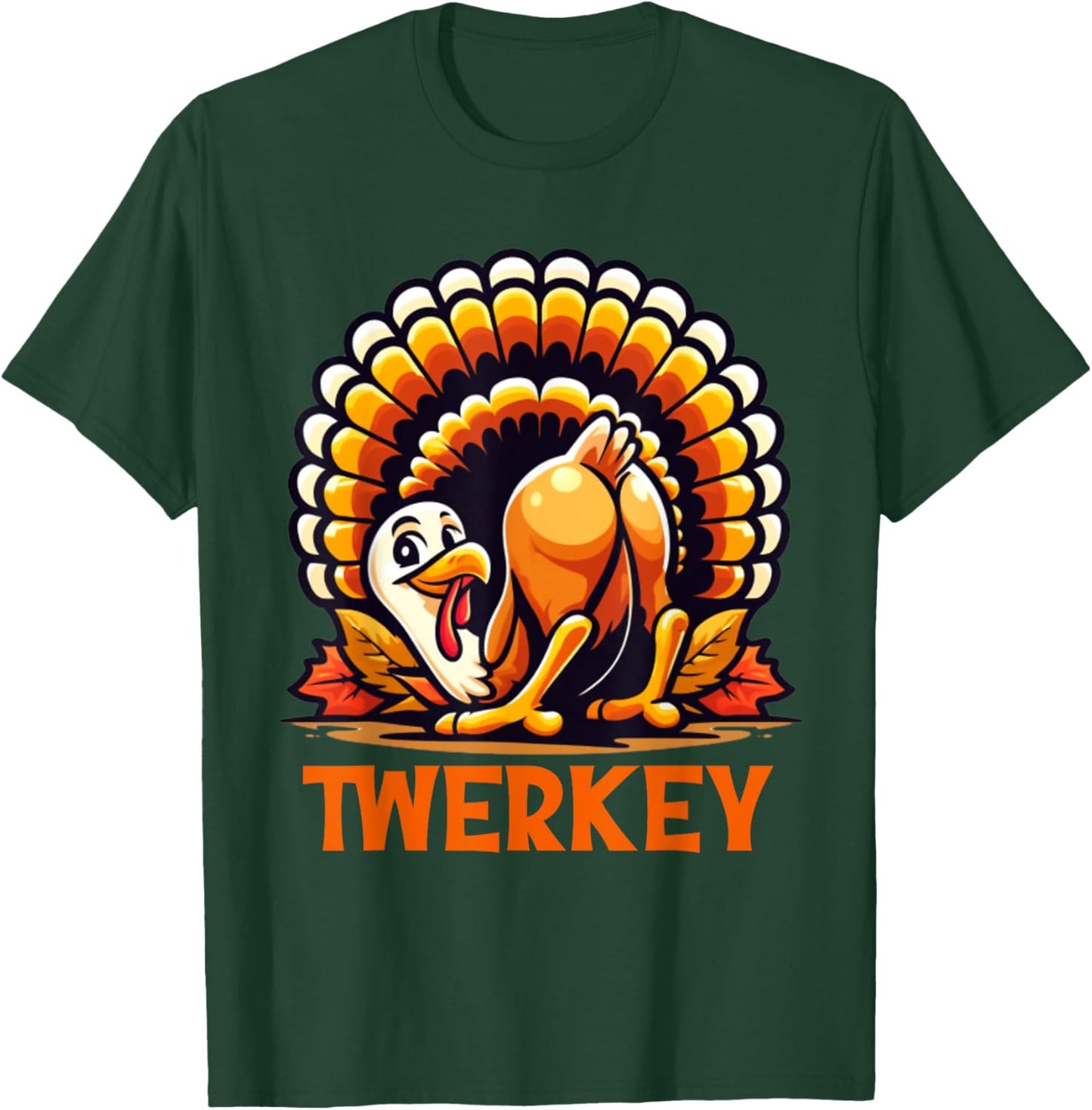 Twerkey Squad Twerking Funny Dancing Turkey Thanksgiving T-Shirt - T-Shirt | Forest