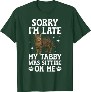 Grey Tabby Cat Owner Funny Gray Tabby Cat Lover T-Shirt - T-Shirt | Forest