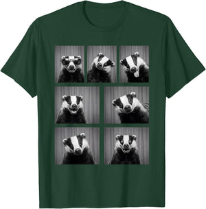 Honey Badger Photobooth Funny Animal Portrait T-Shirt - T-Shirt | Forest