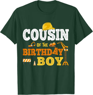 Cousin Of The Birthday Boy Kid Construction Matching Family T-Shirt - T-Shirt | Forest