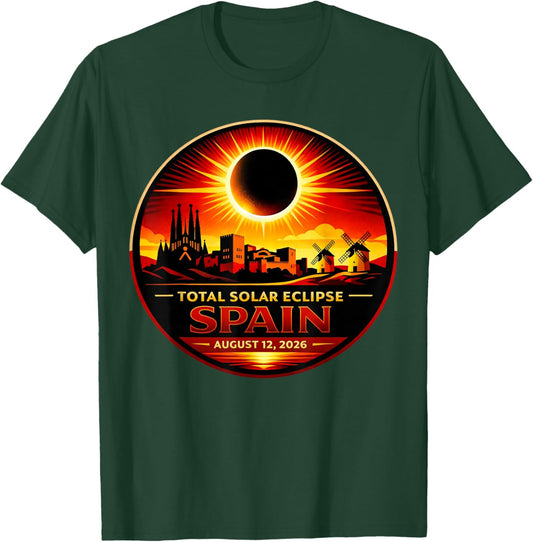 Total Solar Eclipse 2026 Espagne – Totality Chaser Science T-Shirt - T-Shirt | Forest