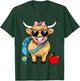 Highland Cow Teacher Back to School Cute Cow Farm Western T-Shirt - T-Shirt | Forest