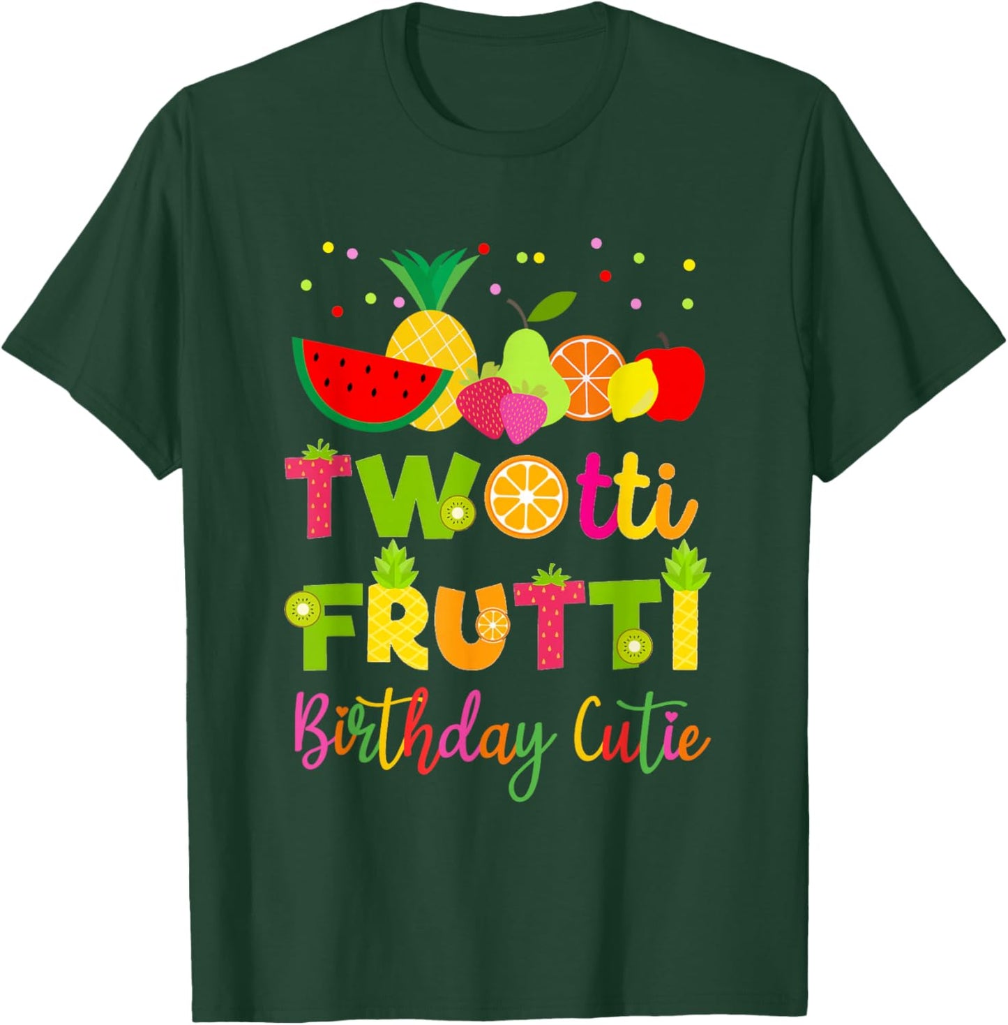 Twotii Frutti Party Decorations Summer Fruit 2nd Birthday T-Shirt - T-Shirt | Forest