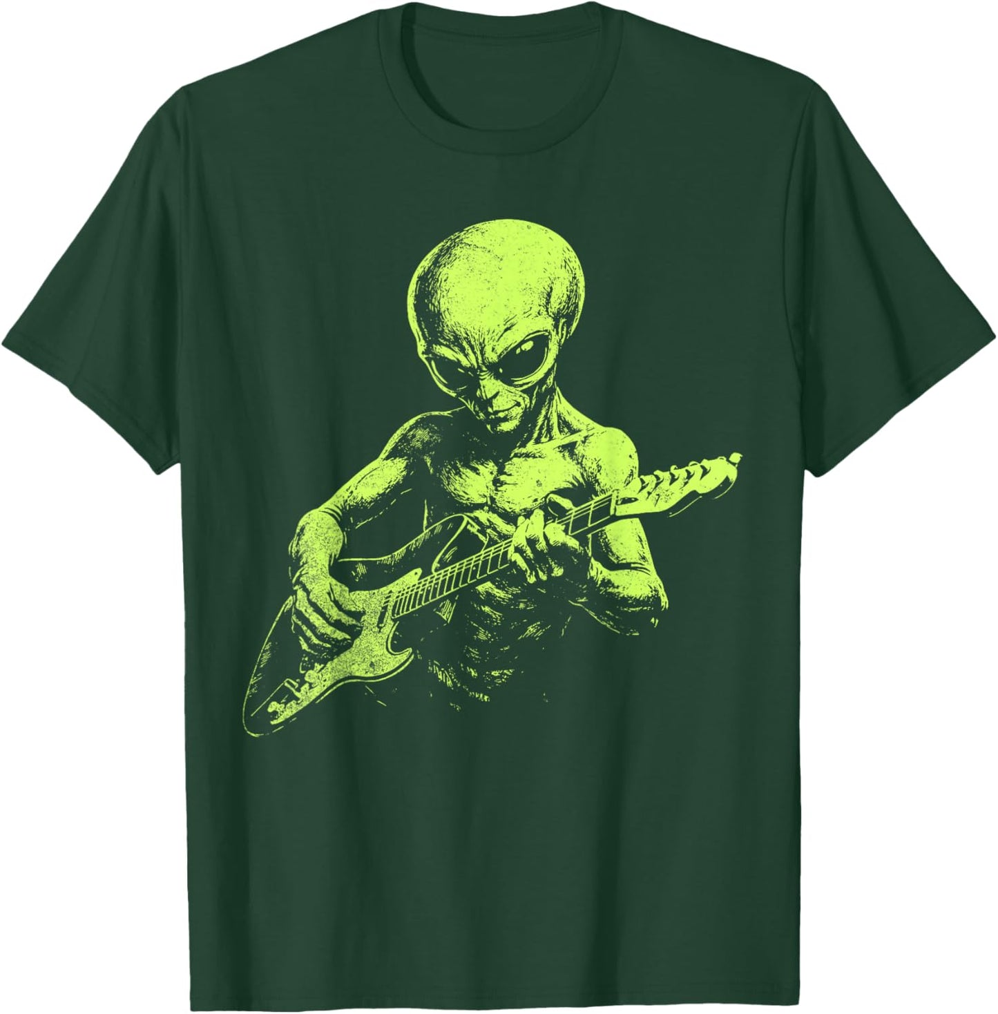 Alien Guitar T-Shirt - T-Shirt | Forest