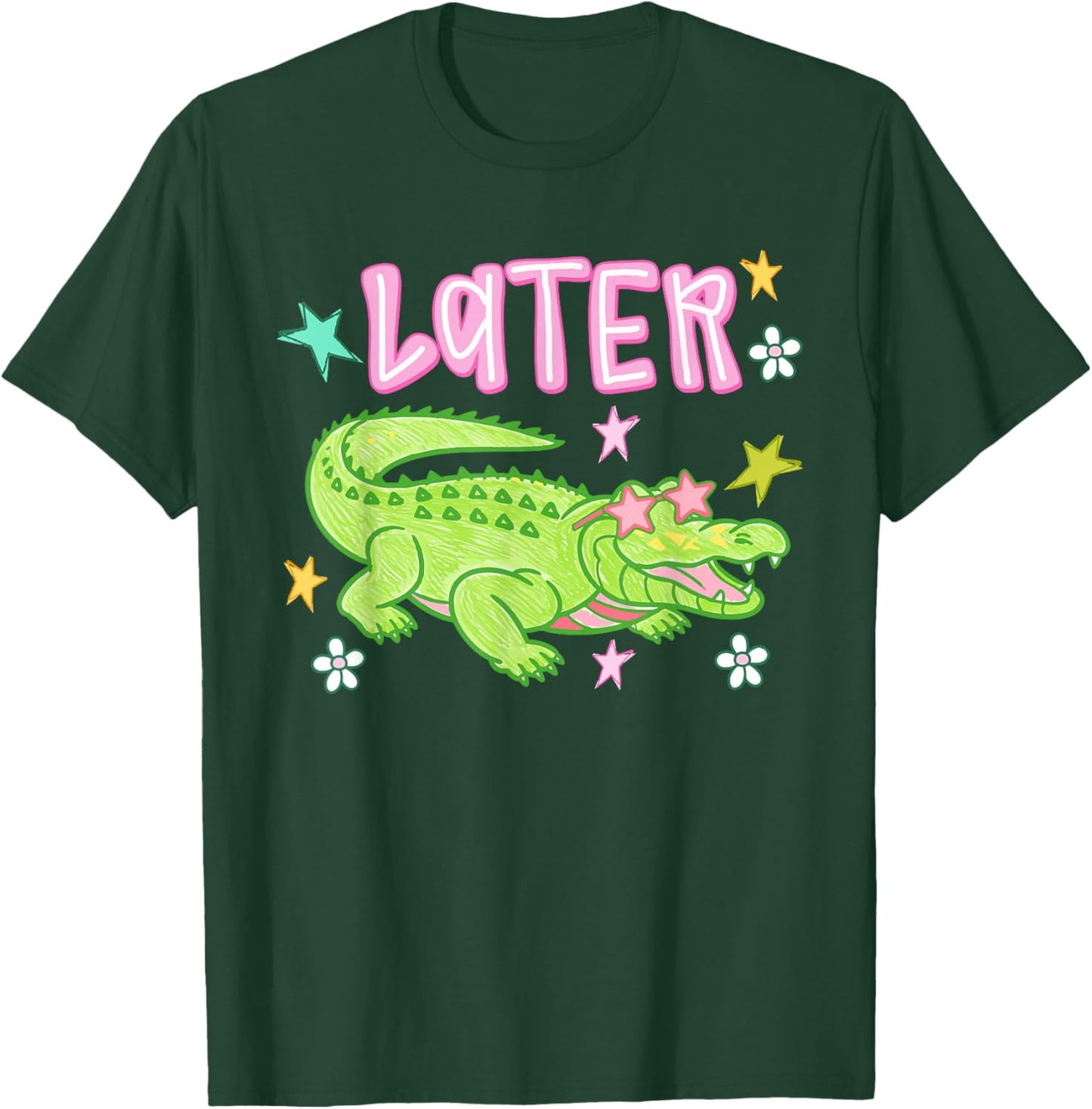 Later Gator Funny Alligator Meme Teacher Kids Last Day T-Shirt - T-Shirt | Forest