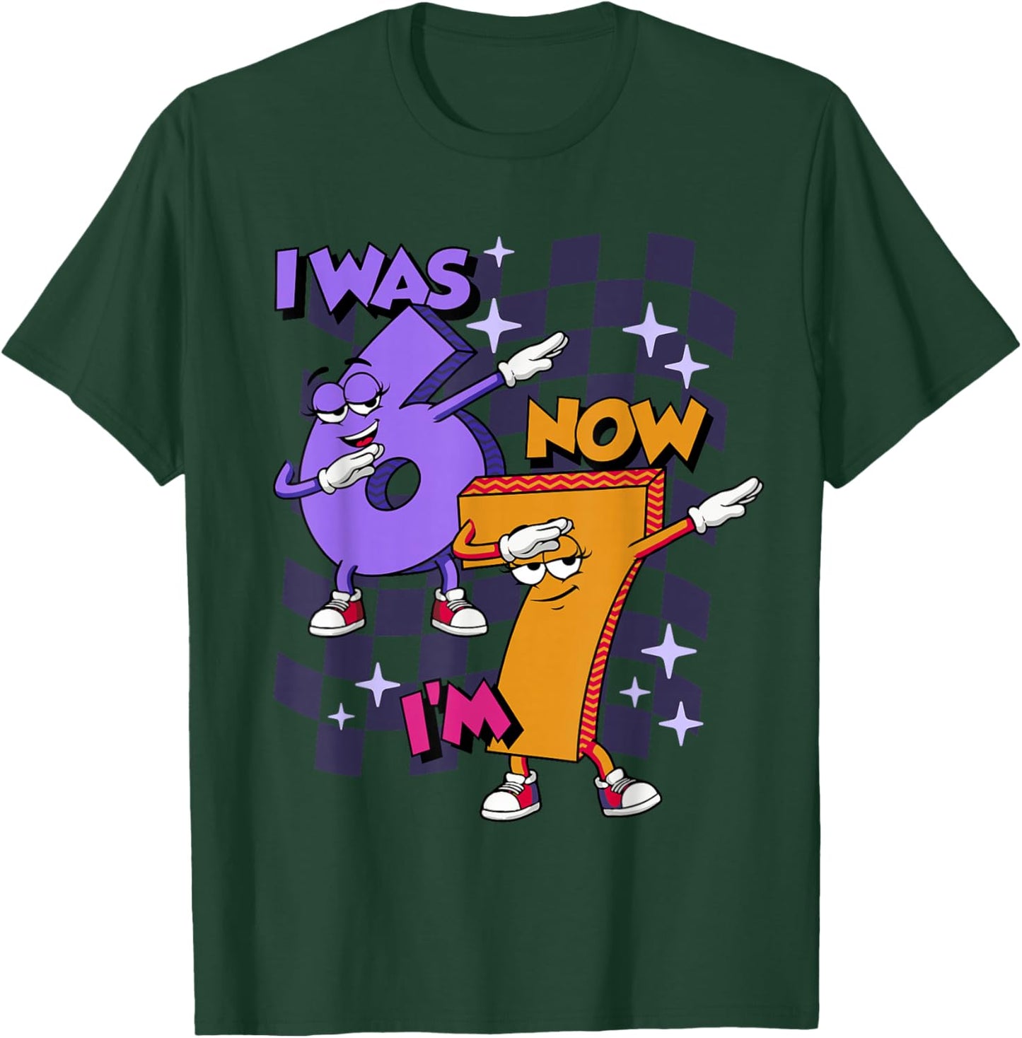 Dabbing 67 I was 6 Now I'm 7 Funny Birthday Girl Kids 67 T-Shirt - T-Shirt | Forest
