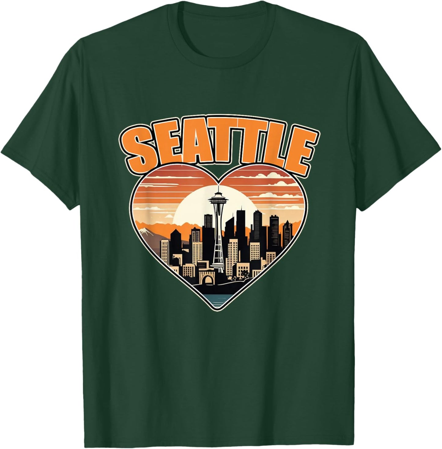 Seattle Washington State USA Men Women Kids T-Shirt - T-Shirt | Forest
