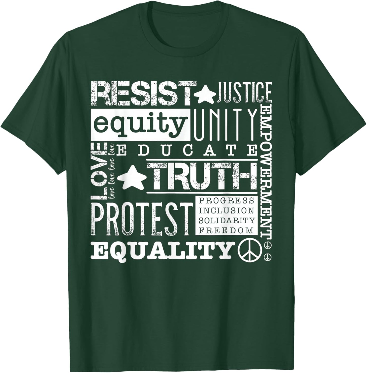 Resist Political Injustice Freedom Truth 'N' Equality T-Shirt - T-Shirt | Forest