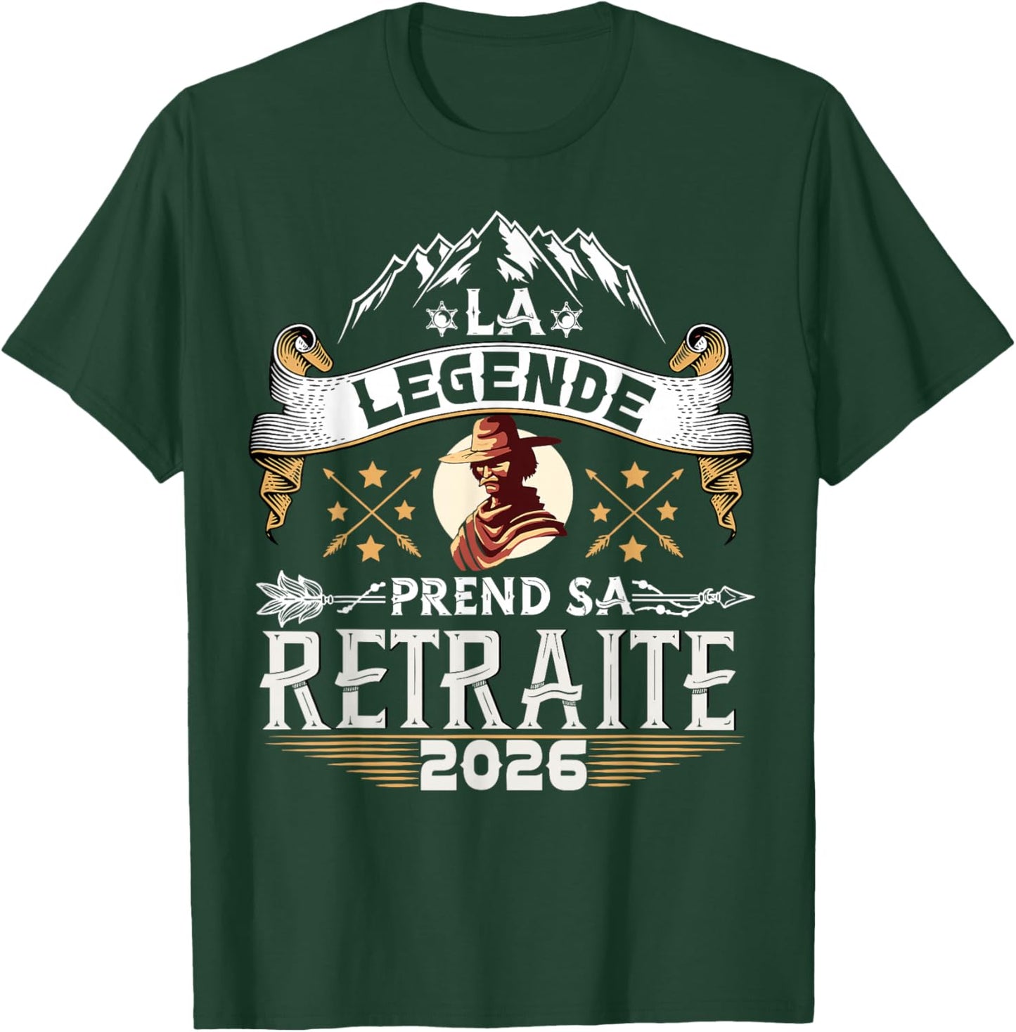 La Légende Prend Sa Retraite 2026 Homme Humour Humoristique T-Shirt - T-Shirt | Forest