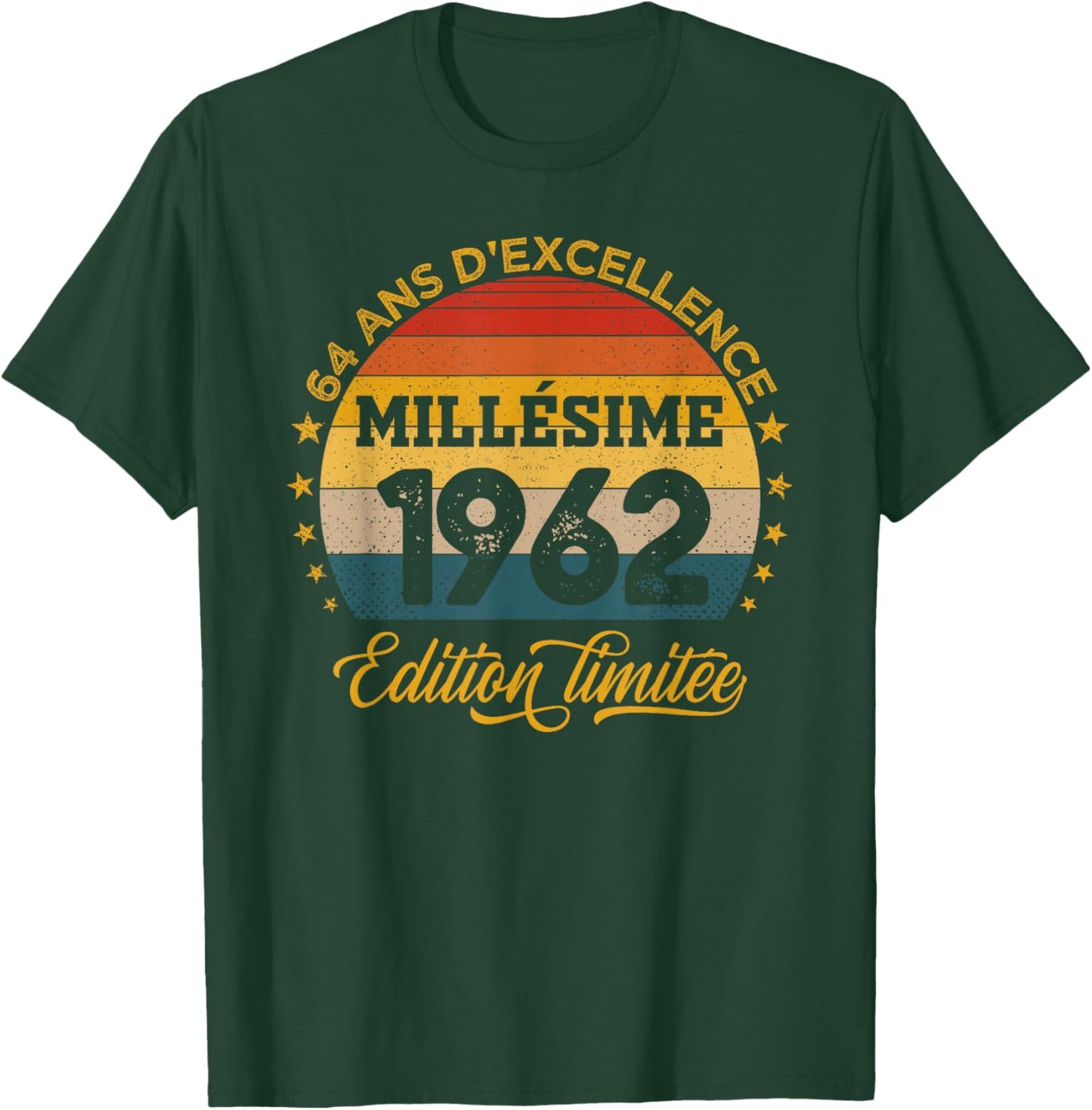 64 Years Anniversary Man Vintage 1962 Made in 1962 T-Shirt - T-Shirt | Forest
