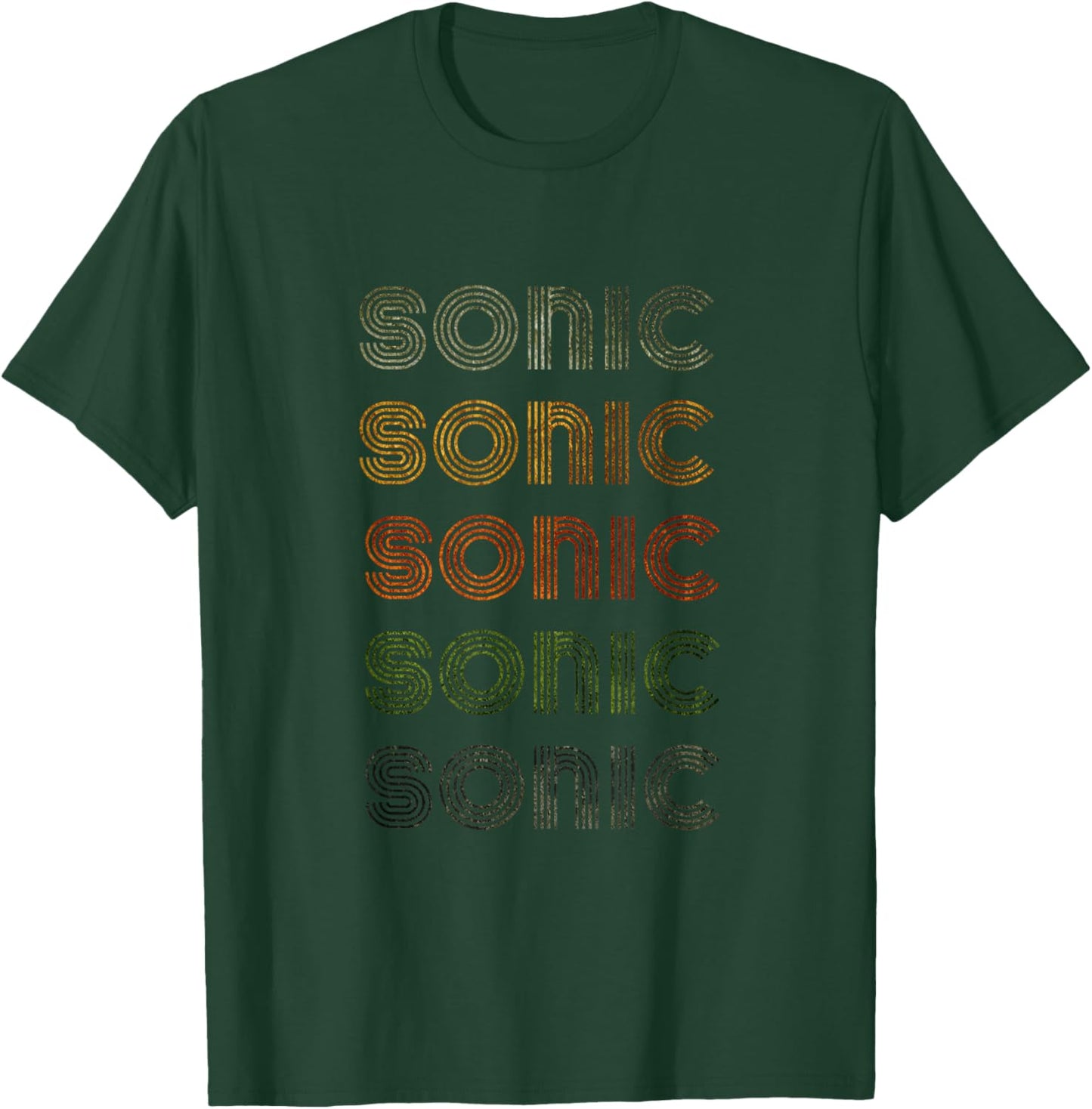 Love Heart Sonic Grunge Vintage Style Black Sonic T-Shirt - T-Shirt | Forest