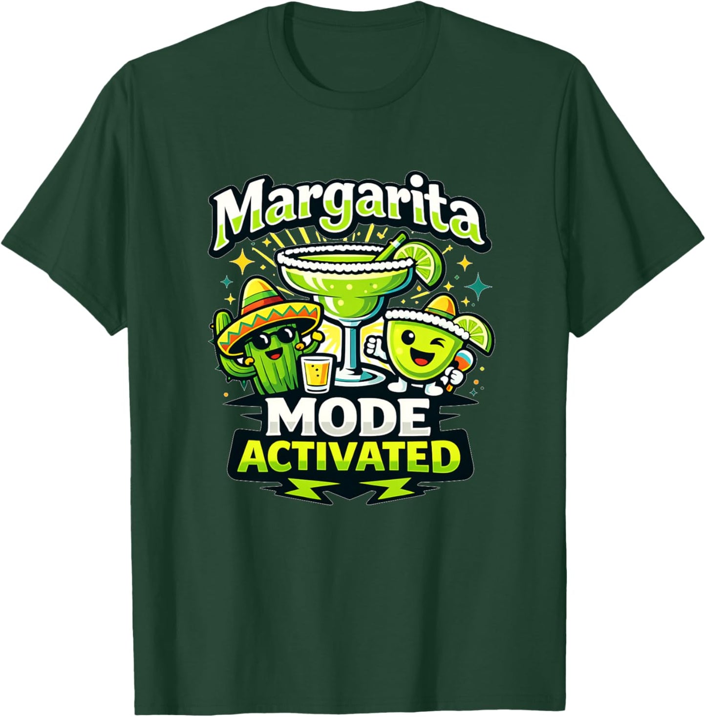 Margarita Mode Activated Cute Fiesta Party Tequila Dire Haut de Gamme T-Shirt - T-Shirt | Forest