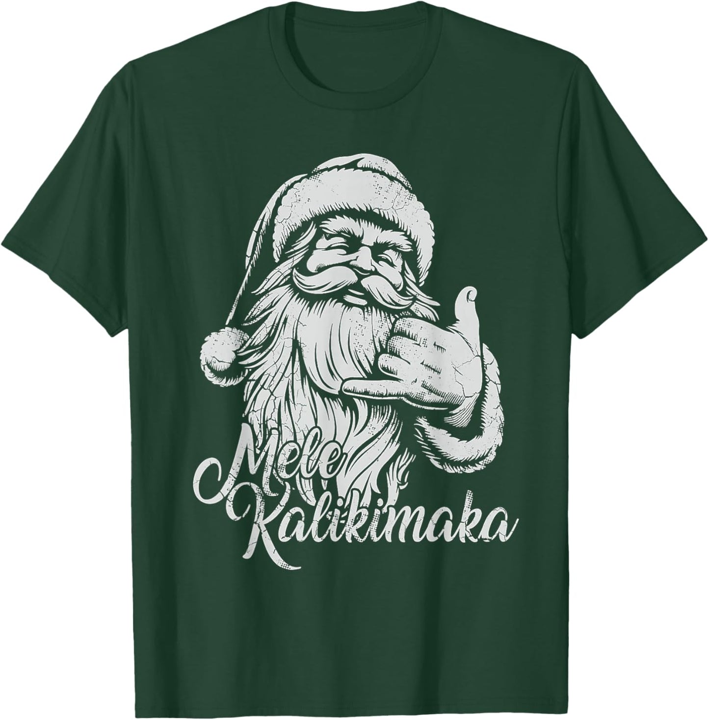 Mele Kalikimaka Santa Claus Hawaiian Christmas Hawaii Spirit T-Shirt - T-Shirt | Forest