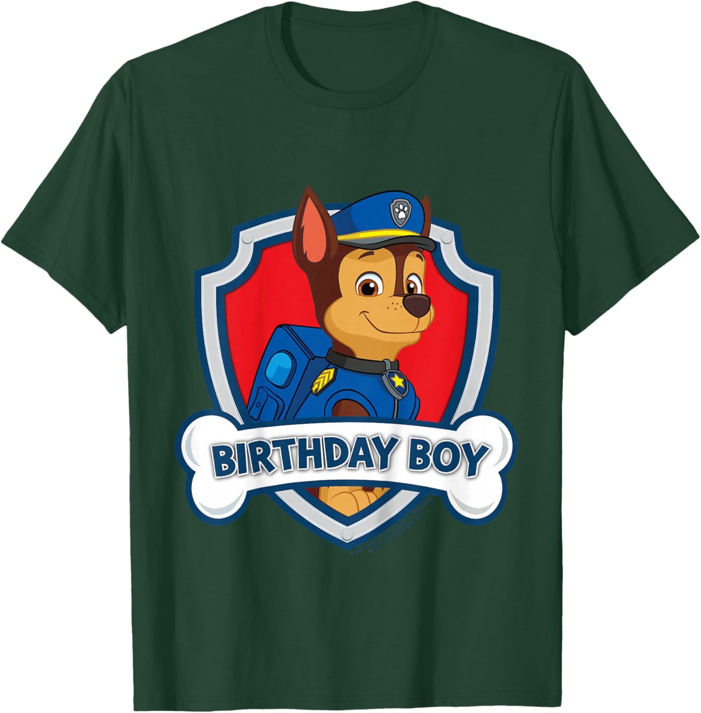 Enfant Pat Patrouille Officiel Chase Birthday Boy Happy Pup T-Shirt - T-Shirt | Forest