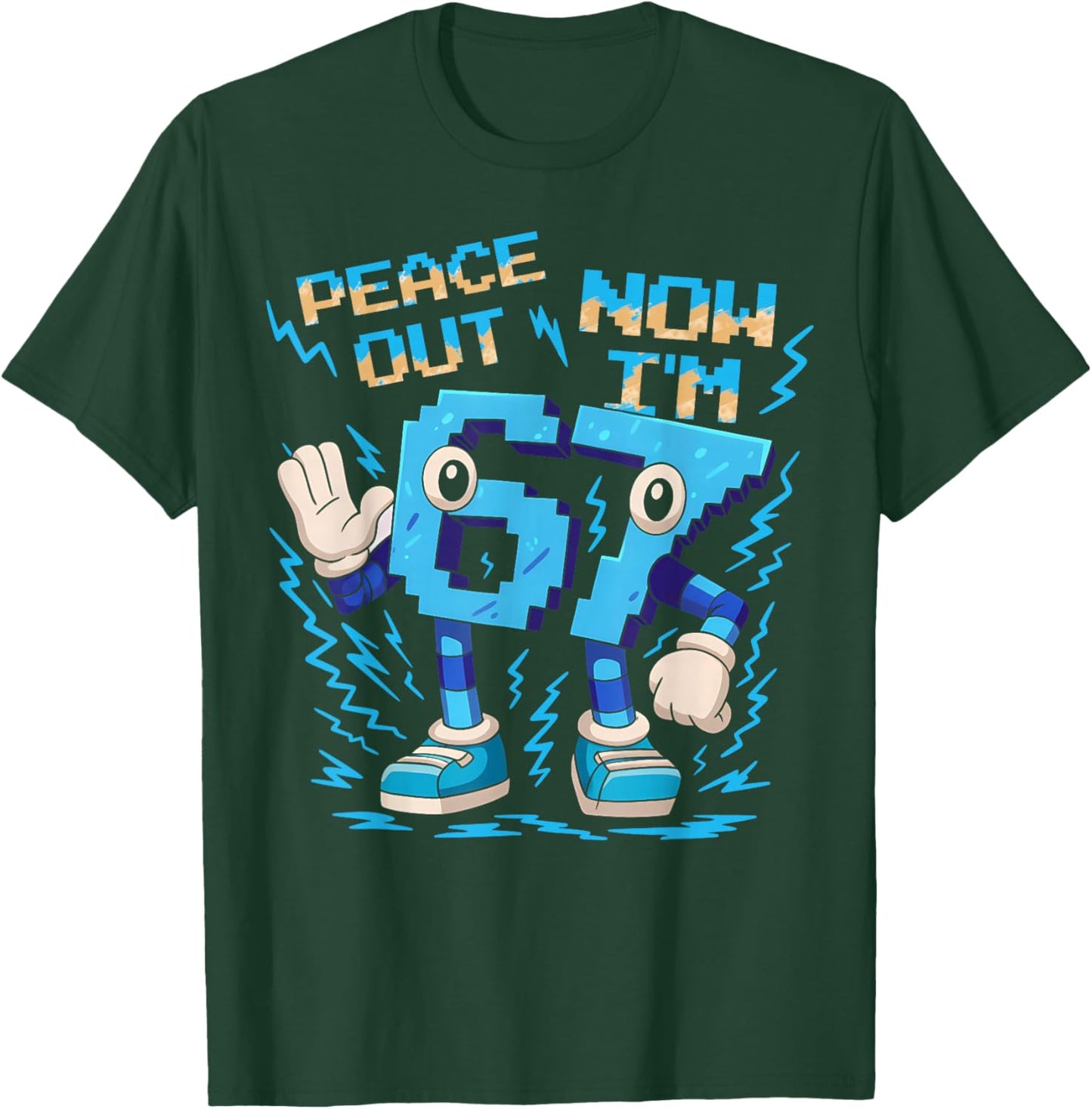 Birthday with German Text "Ich war 6 Jetzt Bin ich 7 Six Seven Brainrot T-Shirt - T-Shirt | Forest