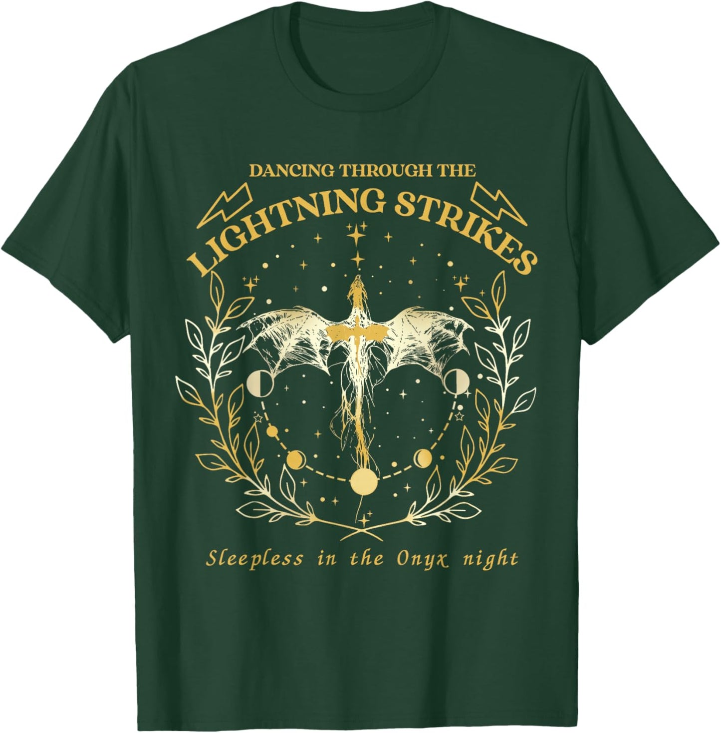 Dancing Through The Lightning Strikes Dragon Lover Women Men T-Shirt - T-Shirt | Forest