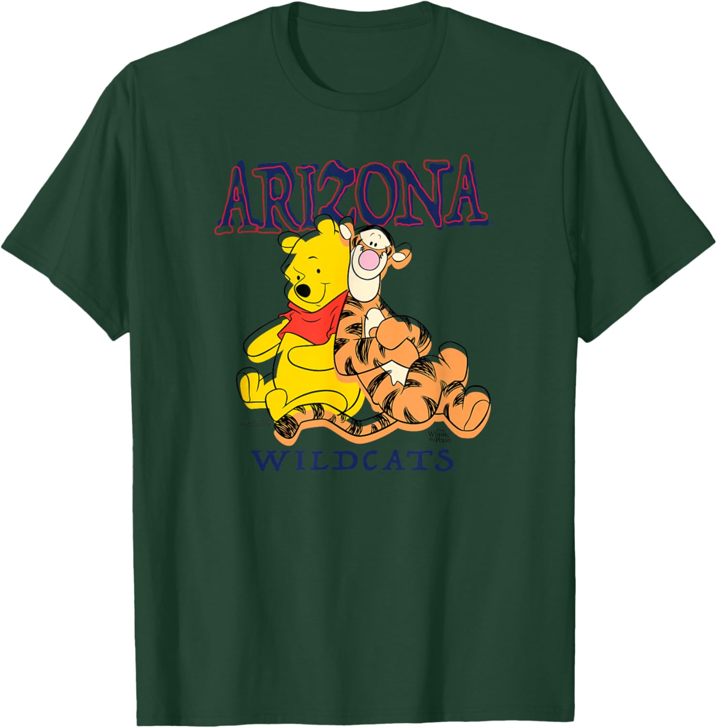 Arizona Wildcats Winnie The Pooh and Tigger White T-Shirt - T-Shirt | Forest