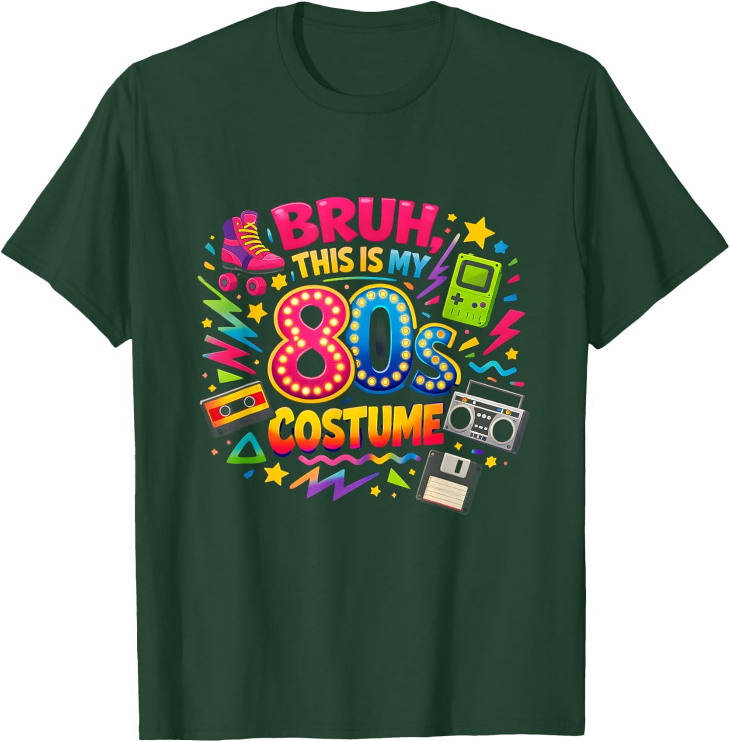 Bruh This is My 80s Funny Retro Throwback Party Time T-Shirt - T-Shirt | Forest