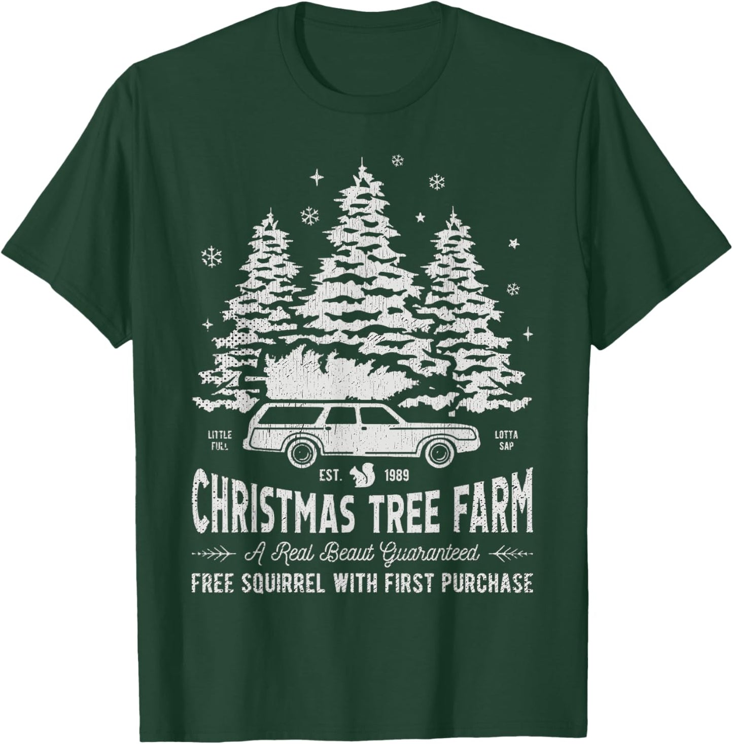Christmas Movie Car Christmas Tree Farm Funny X-Mas T-Shirt - T-Shirt | Forest