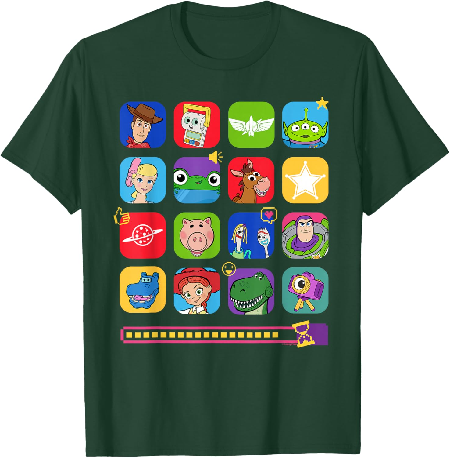 Disney and Pixar's Toy Story 5 Character Portrait Grid T-Shirt - T-Shirt | Forest