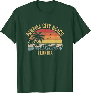 Retro Panama City Beach Florida Art Design T-Shirt - T-Shirt | Forest