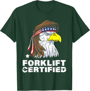 Forklift Certified Eagle America T-Shirt - T-Shirt | Forest