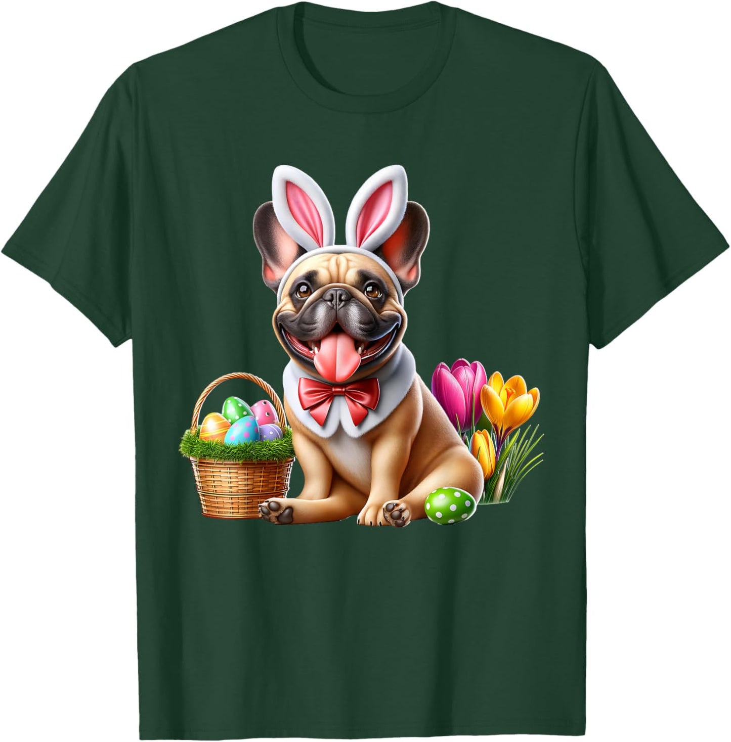 French Bulldog Happy Easter T-Shirt - T-Shirt | Forest