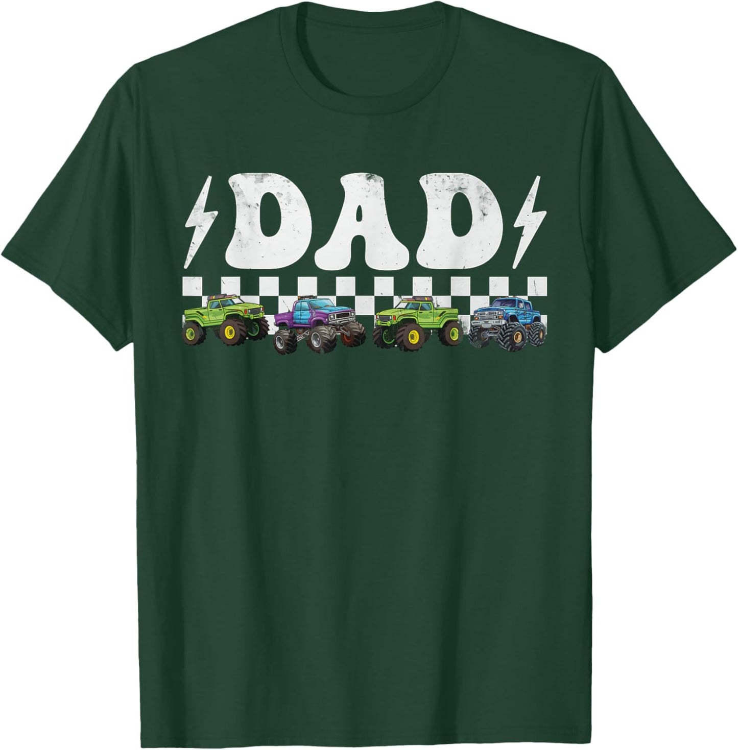 Monster Truck Dad Family Matching Monster Trucks Birthday T-Shirt - T-Shirt | Forest