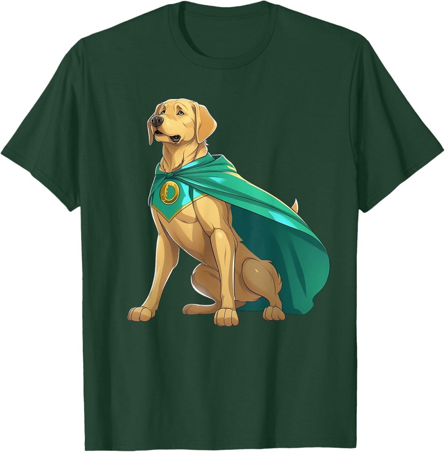 Superhero Golden Retriever Red Cape Super Hero Dog Women Kids T-Shirt - T-Shirt | Forest