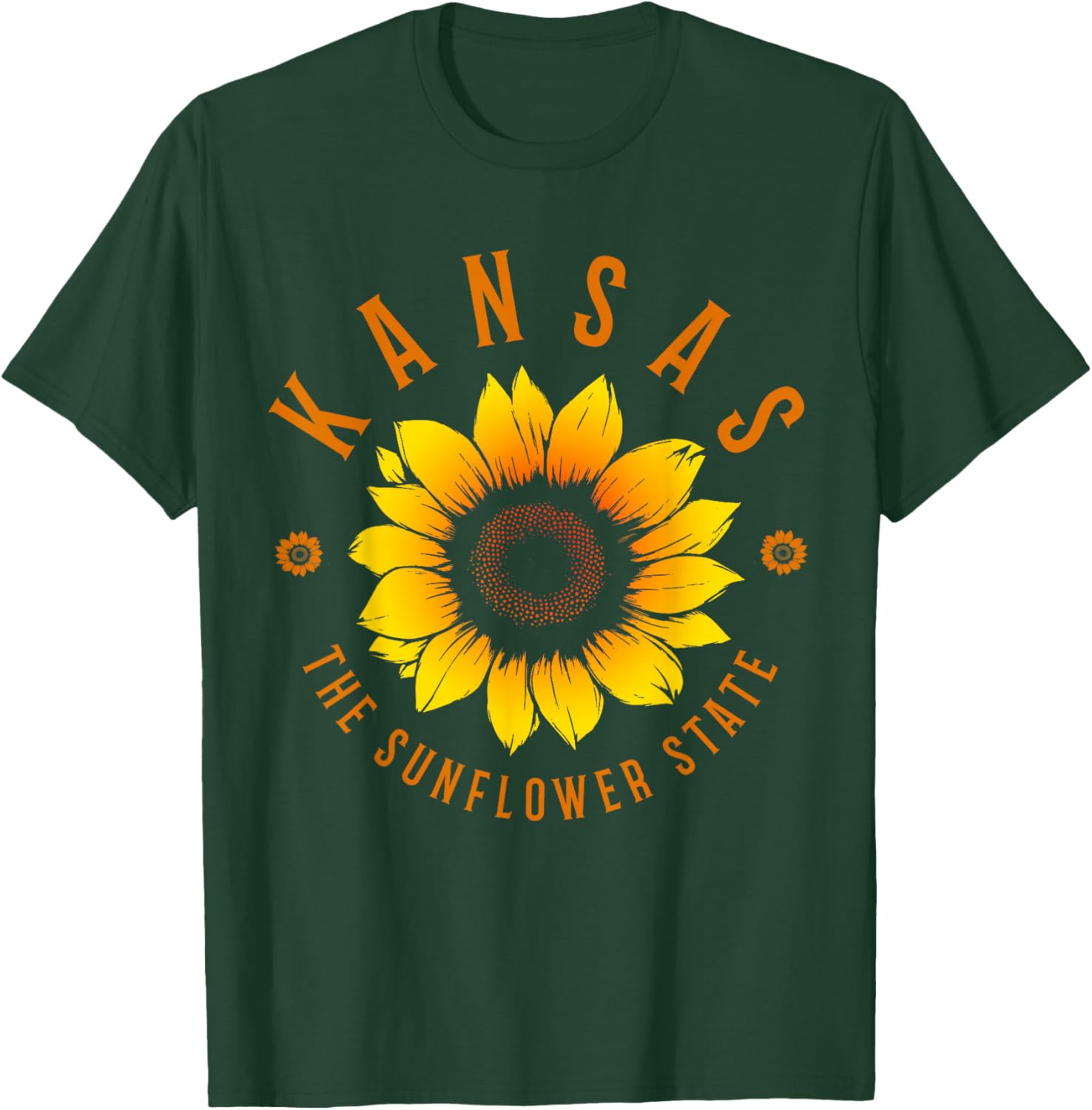 Kansas Sunflower State Vintage Pride Floral T-Shirt - T-Shirt | Forest