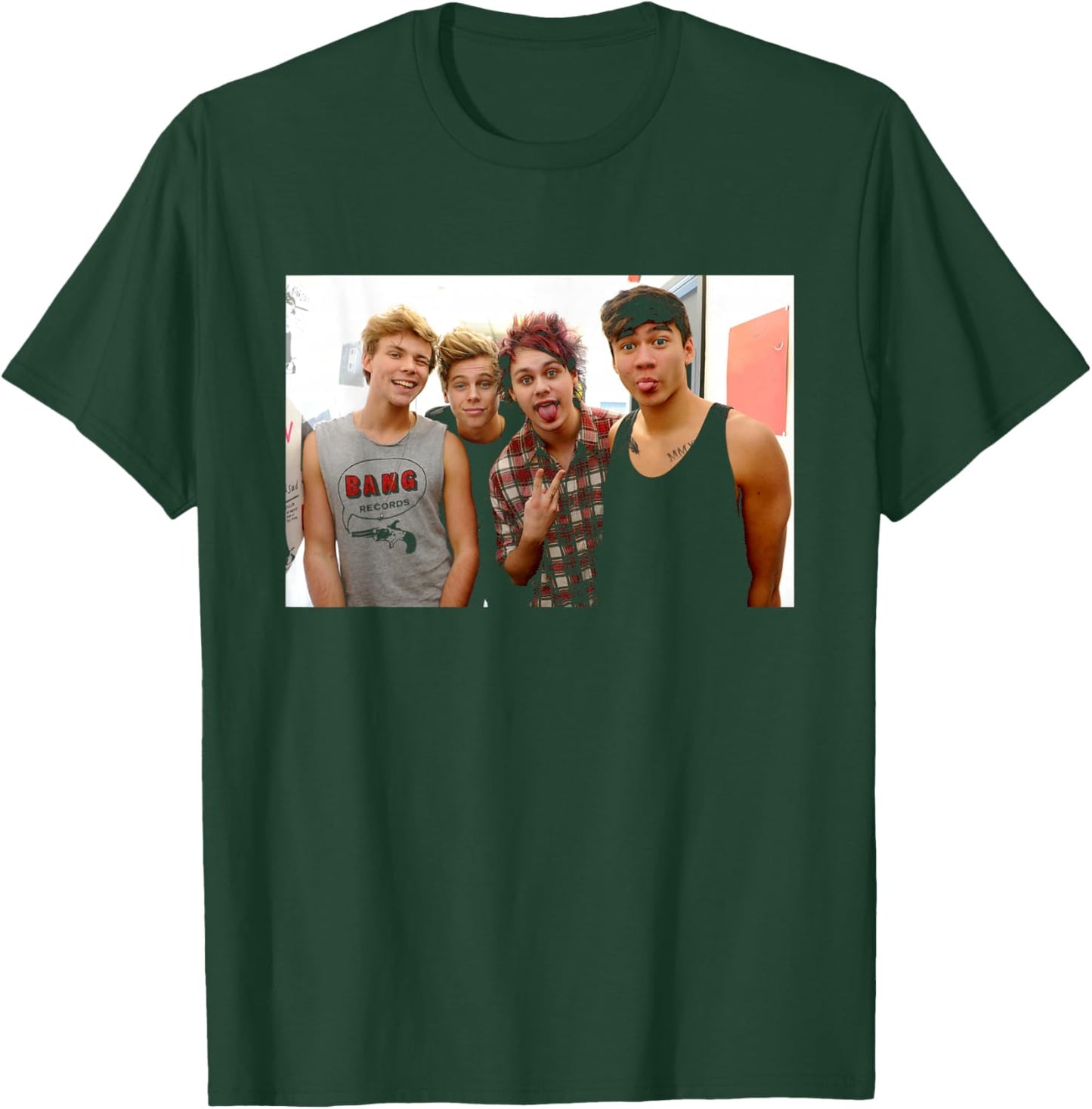 5 Seconds of Summer UK Tour Amnesia 2014 T-Shirt - T-Shirt | Forest
