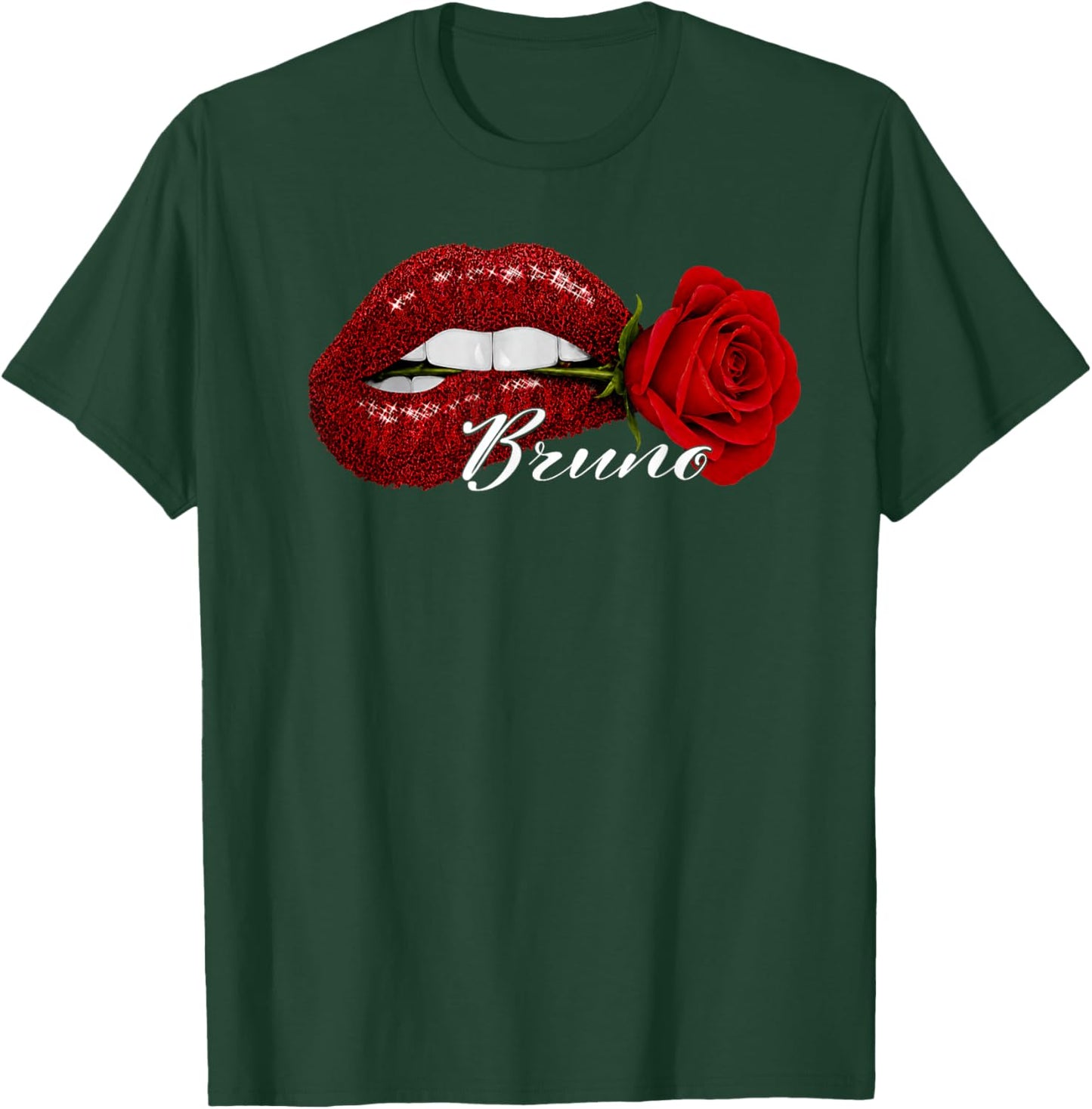 Cute Bruno Lover Red Lips Women Kids T-Shirt - T-Shirt | Forest