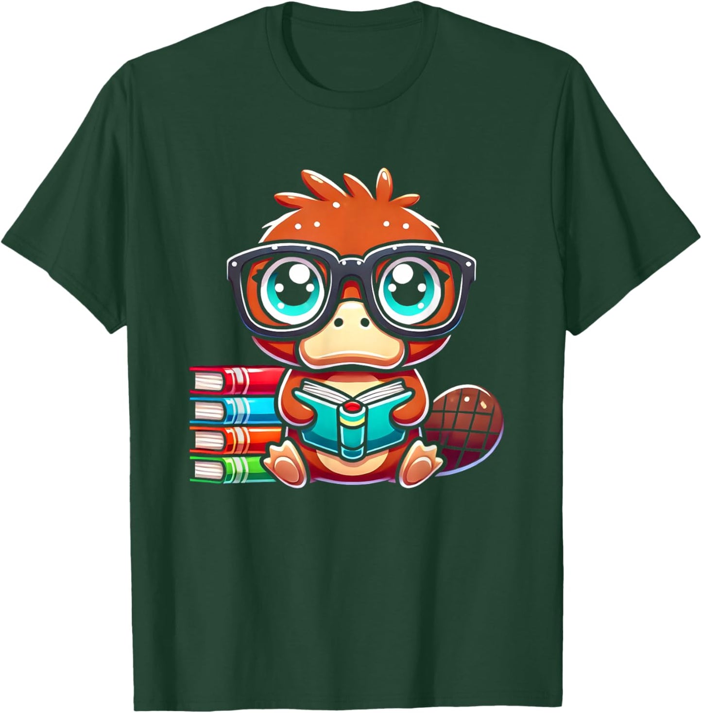 Book Lover Reading Platypus T-Shirt - T-Shirt | Forest
